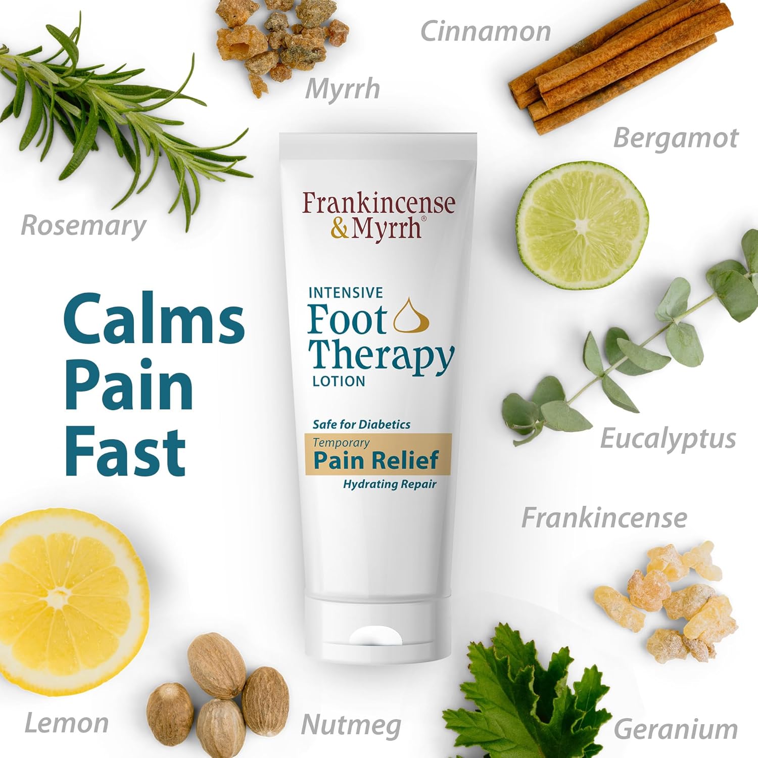 Frankincense and Myrrh Foot Pain Relief Cream Intensive Therapy Lotion 3 Ounce 2-Pack - Image 3