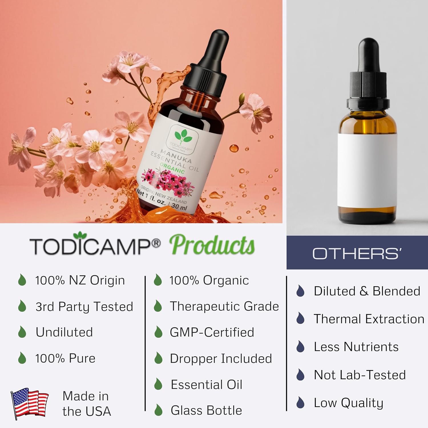 100% Pure Manuka Oil from New Zealand | Therapeutic-Grade Essential Oil for Wound Care, Skin Soothing, Nail & Scalp Health | Organic, Undiluted, Cold-Pressed Manuka for Face, Hair & Body - Image 8