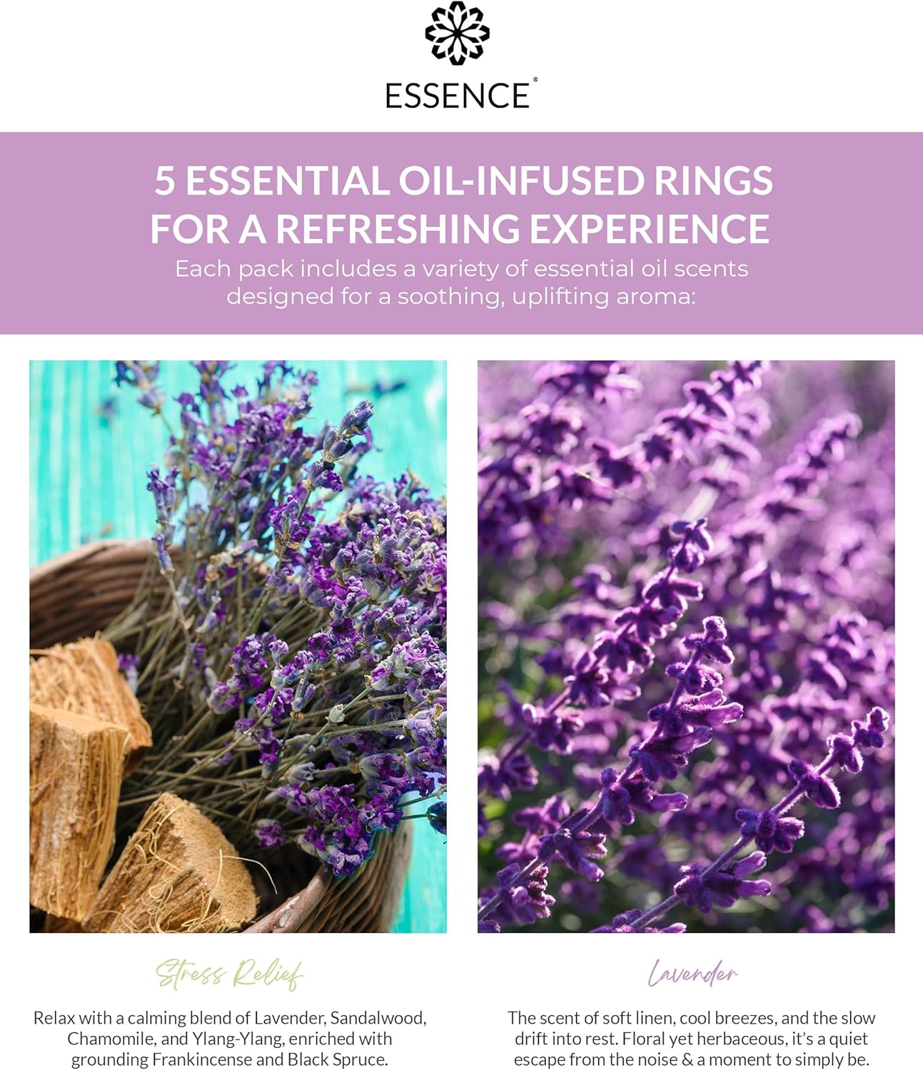Essence Nasal Diffuser Calming Bundle – Aromatherapy Essential Oil Silicone Nose Rings for Stress & Sleep Support – Wearable Lavender & Stress Relief Blends for Relaxation & Nighttime Use - Image 3