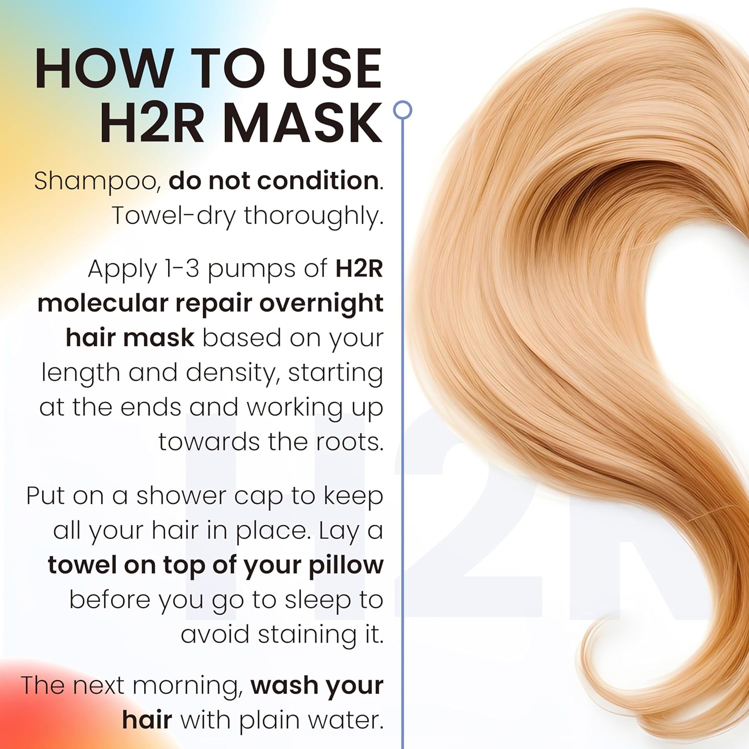 Advanced Molecular Bond Repair Overnight Hair Mask | Hydrating Treatment for Dry, Damaged Hair | Strengthens All Hair Types | Professional Care for Curly Hair and Breakage Repair | Smooth Results - Image 2