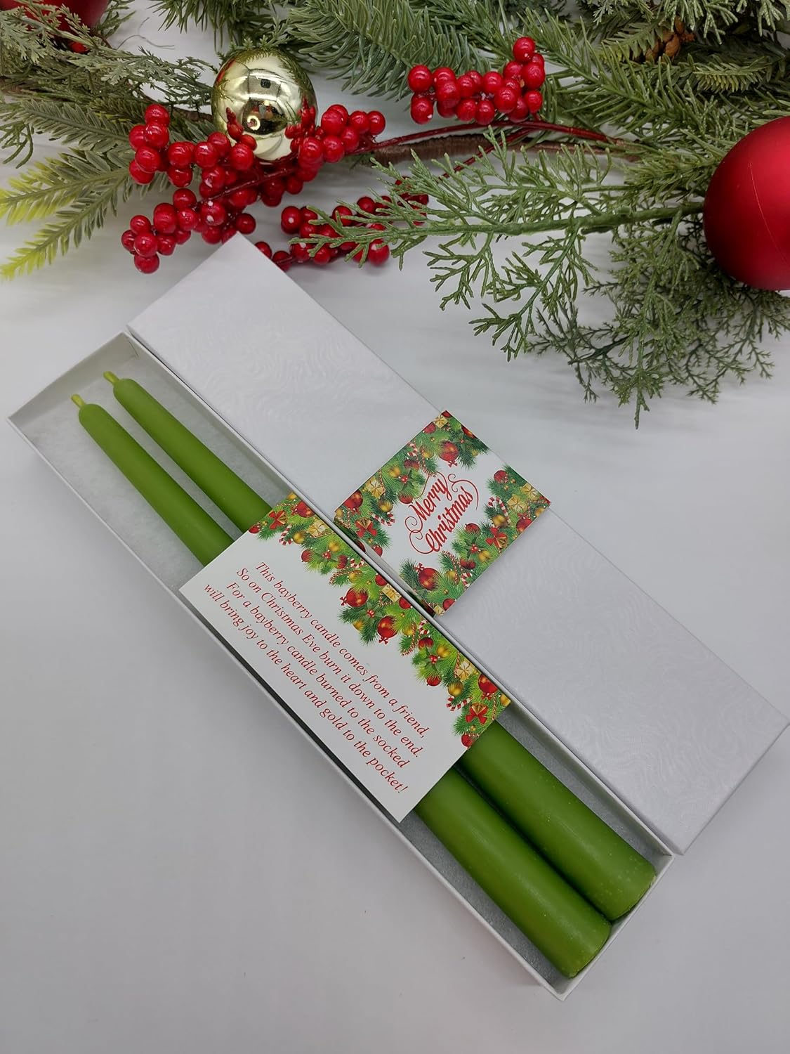 Handmade Bayberry Beeswax Candles with Bayberry Legend-Lucky Bayberry Candles - Image 4