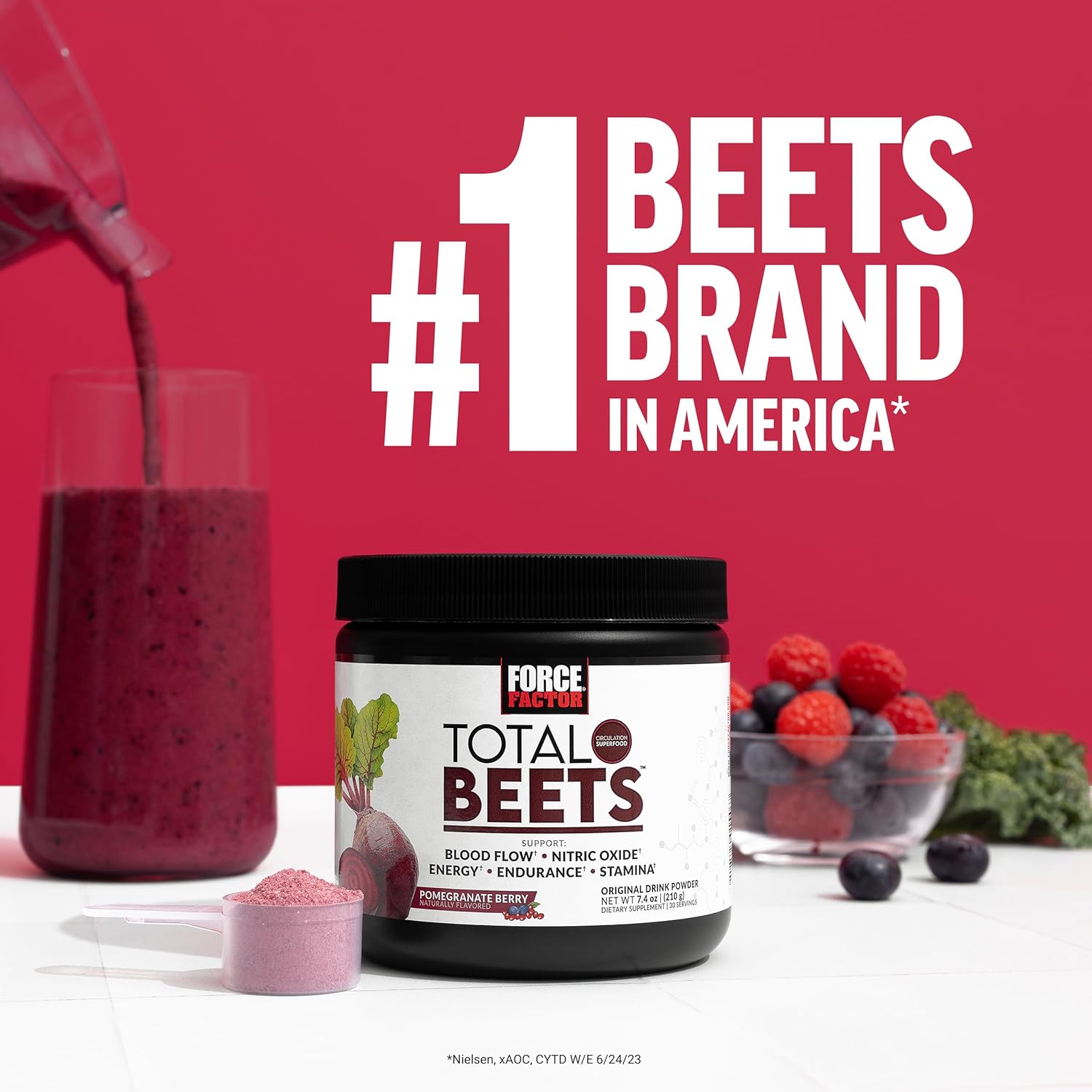 Force Factor Total Beets Superfood Powder Drink Mix 30 Servings for Circulation and Energy - Image 8
