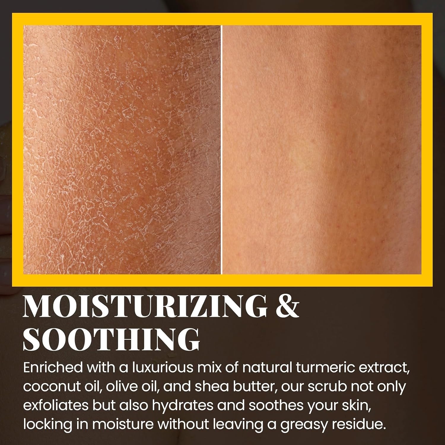 Turmeric Natural Glow Body Scrub Exfoliator for Dark Armpits Inner Thighs 8 oz - Image 6