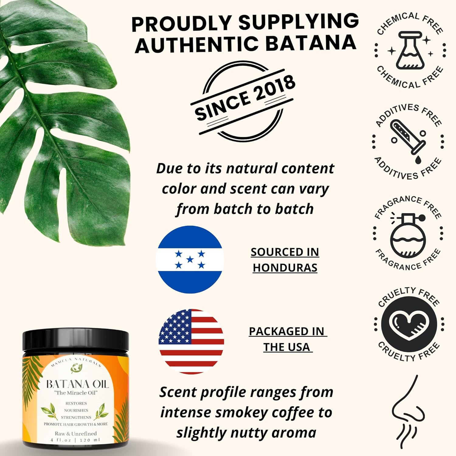 100% Pure Organic Unrefined Batana Oil Hair Growth Mask 4 oz - Enhances Thickness, Prevents Loss, Repairs Split Ends - Image 3