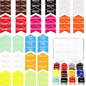 72 Pieces MTG Keyword Counters with Box for Magic The Gathering Colored MTG Creature Stats Buff Tokens MTG Gift Accessories (Keyword Counters)