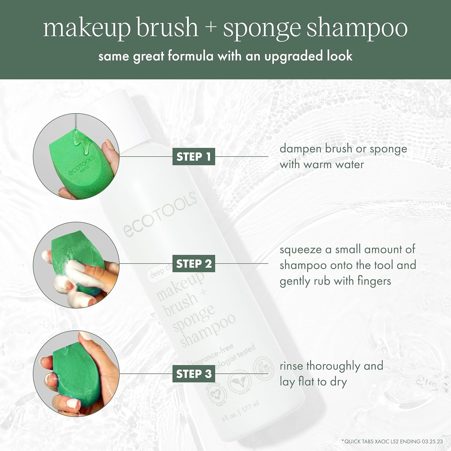 Ecotools 6 oz Gentle Makeup Brush Cleansing Shampoo for Effective Cleaning - Image 5