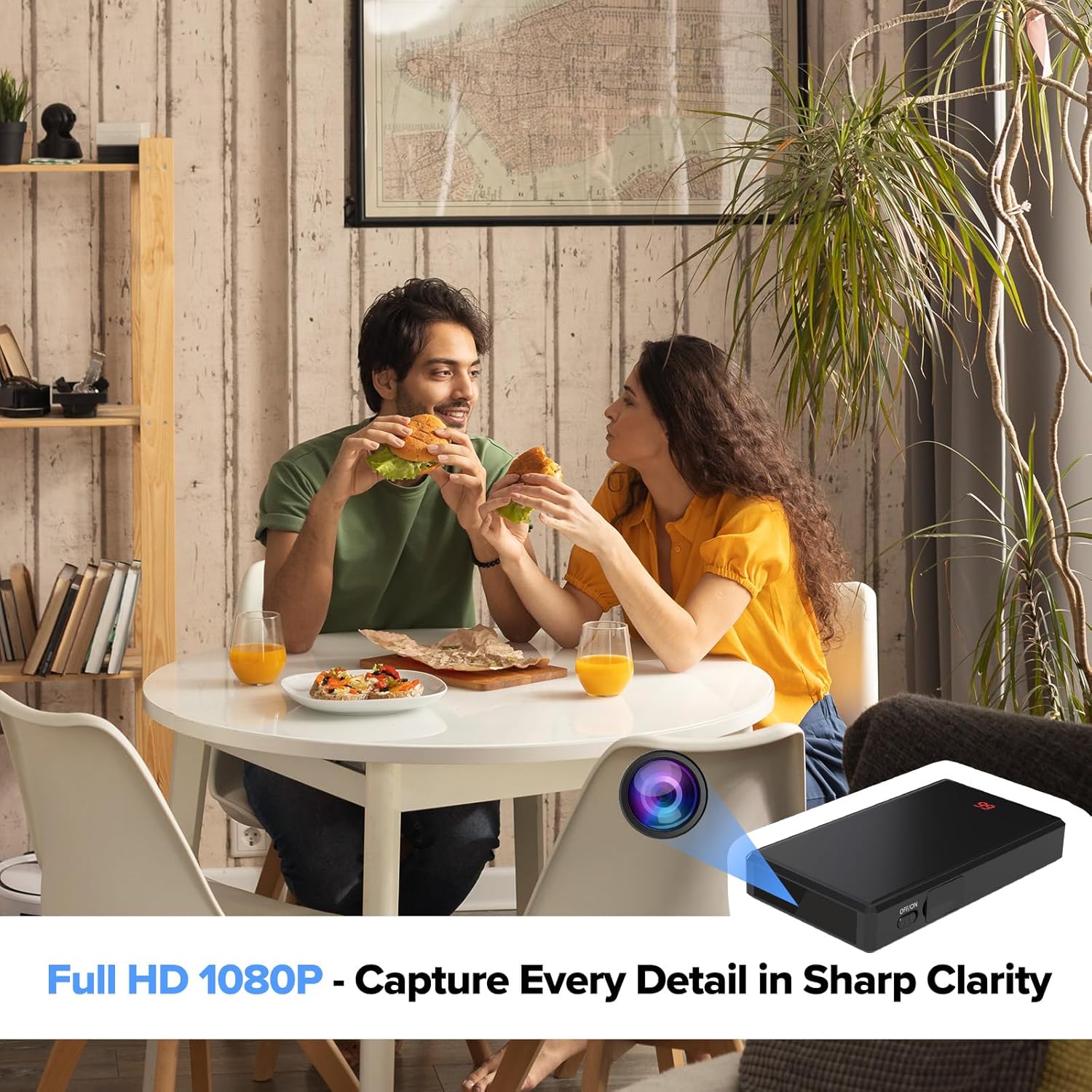 Hidden Camera Portable Charger, Full HD 1080P WiFi Spy Camera, Discreet Wireless Nanny Cam, Mini Secret Security Surveillance for Indoor Outdoor Use - Night Vision - Image 3
