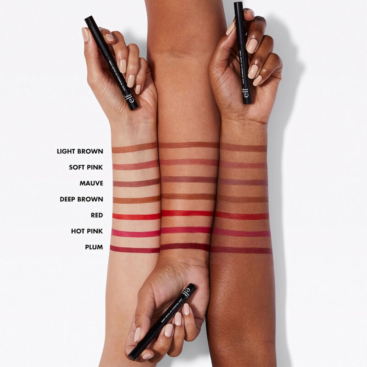 e.l.f. Love Triangle Lip Filler Liner, 2-in-1 Lipliner Pencil For Sculpting & Filling, Long-Lasting Intense Color, Vegan & Cruelty-Free, Mauve - Image 3