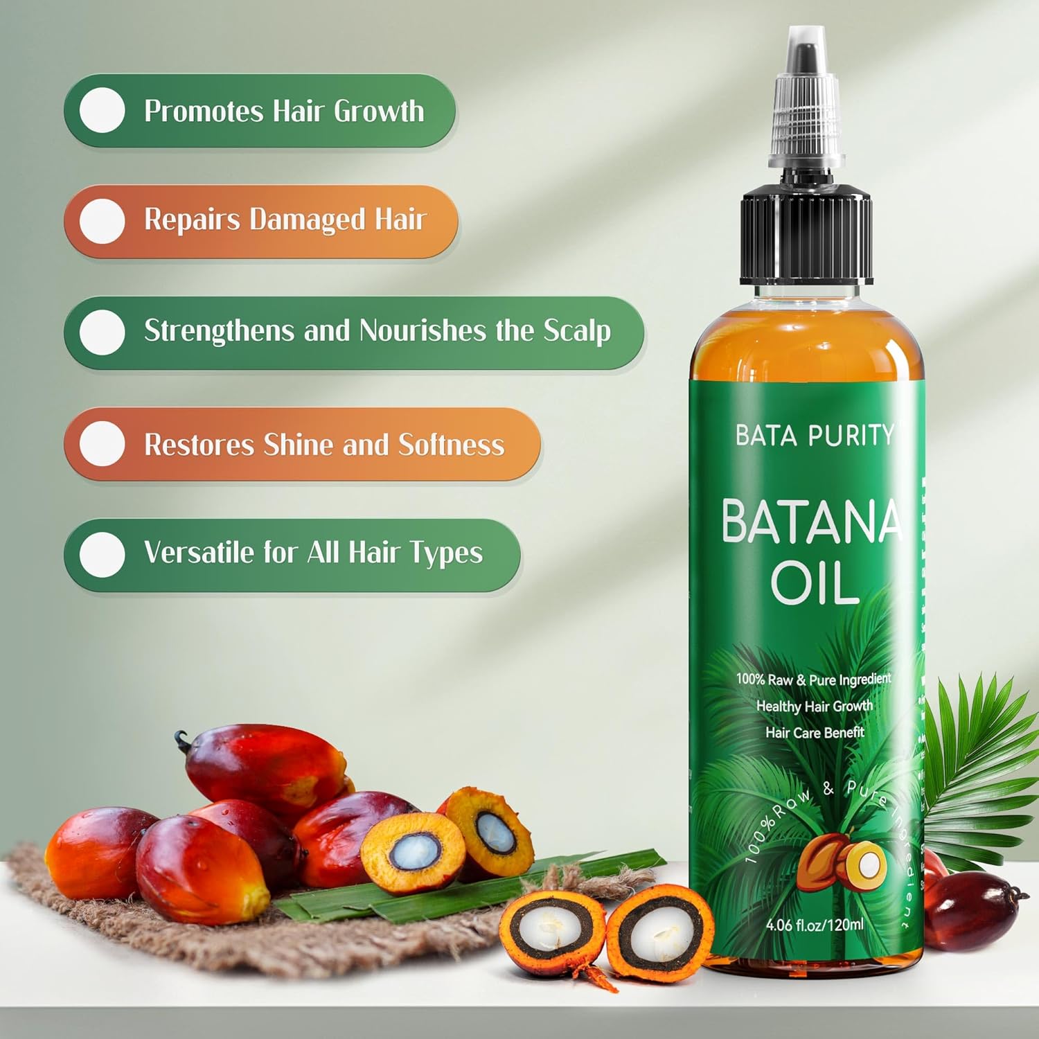 Organic Batana Oil from Honduras for Hair Growth, 4.06 Fl Oz, Controls Frizz - Image 2