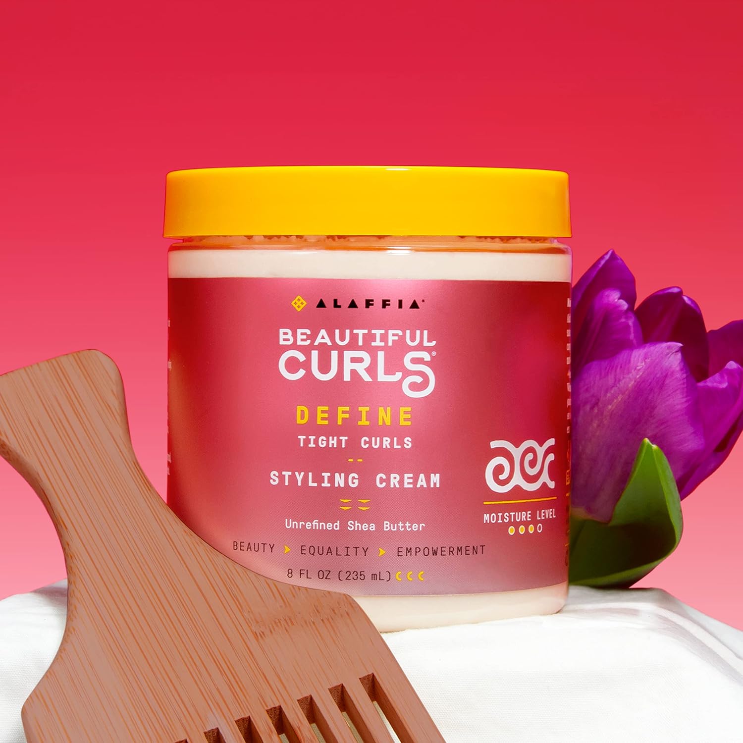 Alaffia Shea Butter Beautiful Curls Styling Cream 8 Oz for Soft Defined Curls - Image 5