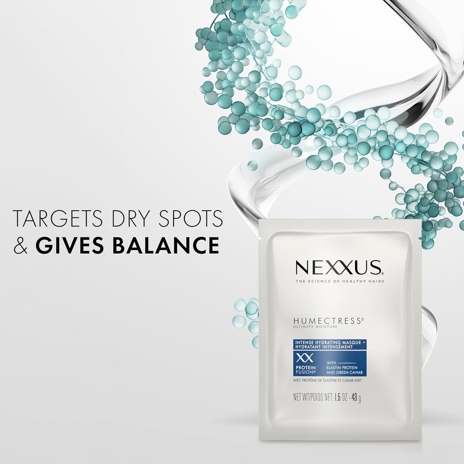 Nexxus Humectress Moisturizing Hair Masque for Dry Hair Pack of 10 deep conditioning hair treatment 1.5 oz - Image 3