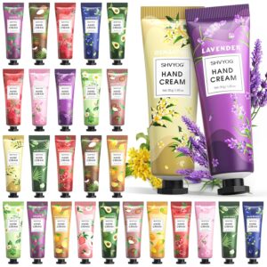 SHVYOG 28 PCS Hand Cream, Mothers Day Gifts Set, Bridesmaid Gifts Travel Size Hand Lotion,Teacher Appreciation Gifts,Nurses Week Gifts, Birthday Gifts for Women, 28 x 30ml