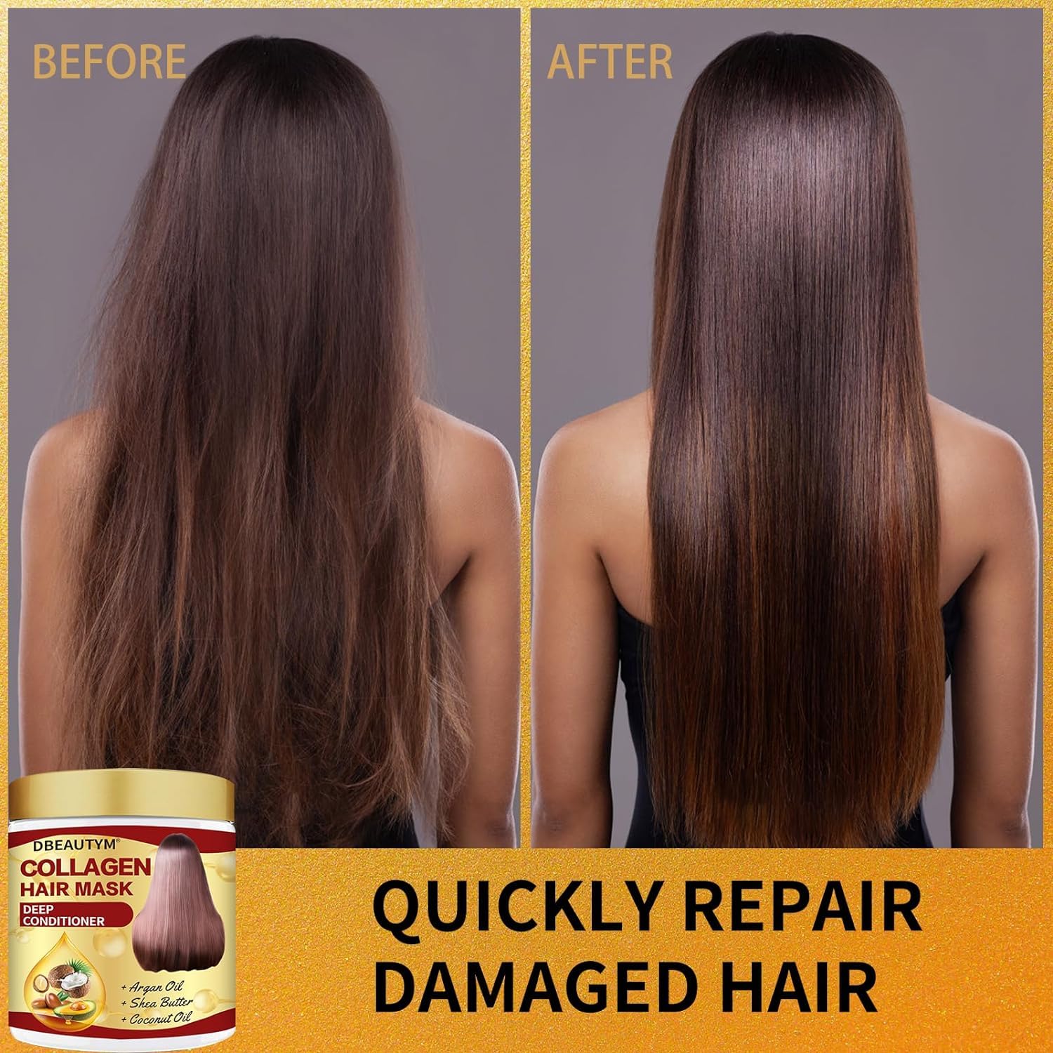 Collagen Hair Treatment Hair Mask & Rosemary Hair Growth Oil,Deep Conditioner Hydrating Hair Mask for Dry Damaged Hair,Hair Growth Oil for Hair Loss,Natural Hair Regrowth Treatment for Men and Women - Image 4