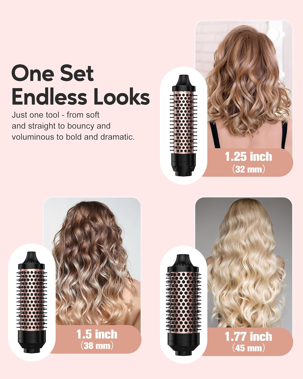Terviiix PRO 5-Piece Thermal Brush Set for Voluminous Styling, Adjustable Temp, Detachable Heads - Image 7