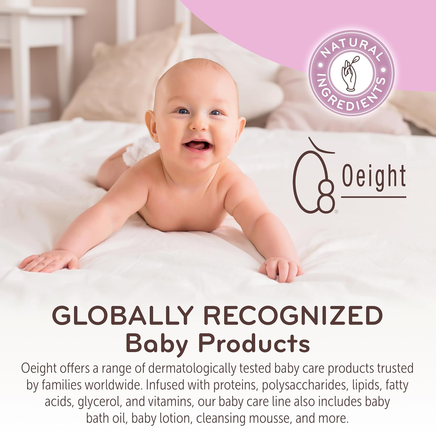 O'eight Newborn Natural Body Lotion 6.76 Oz Moisturizer with Dunaliella Salina and Dead Sea Minerals - Image 7