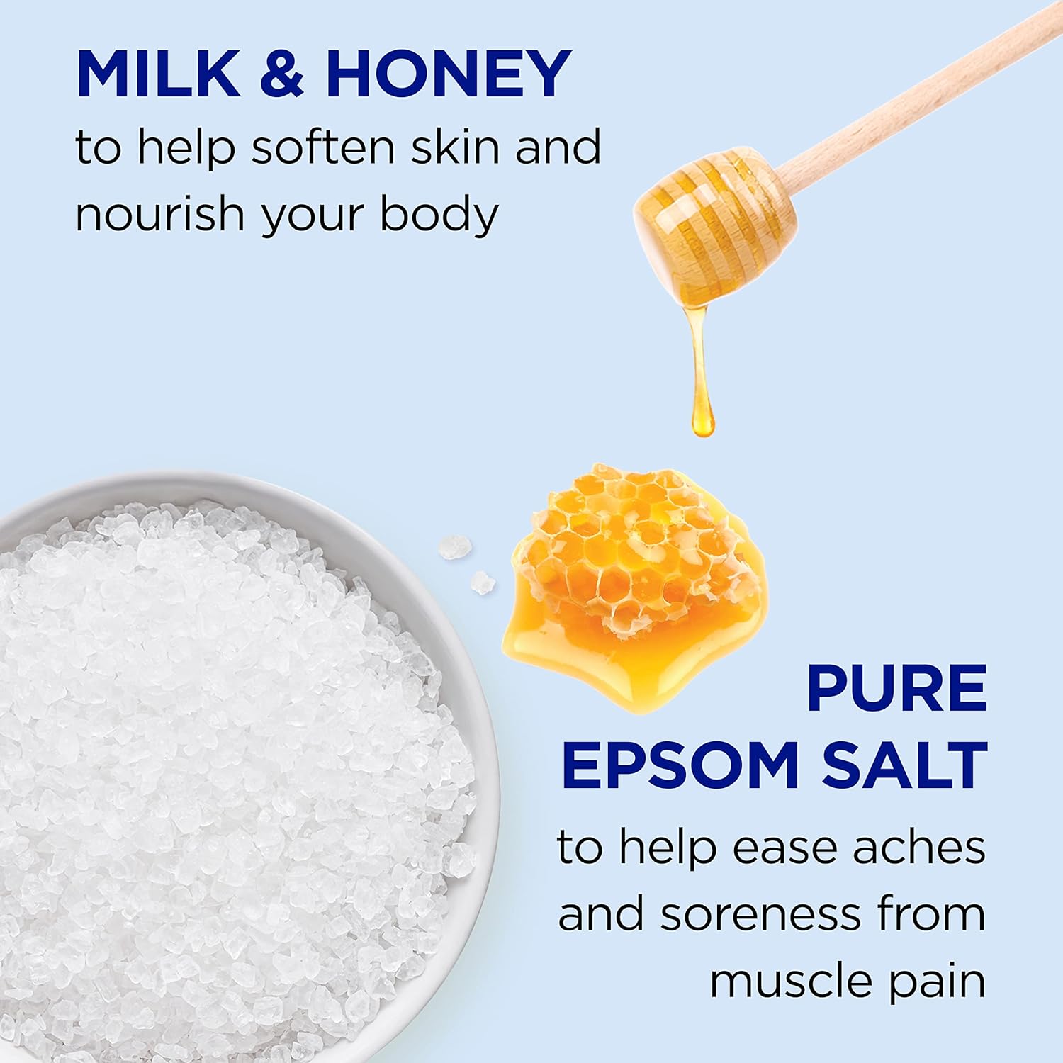 Dr Teal's Epsom Salt Magnesium Soak, Soften & Nourish with Milk and Honey, 3 lbs - Image 3