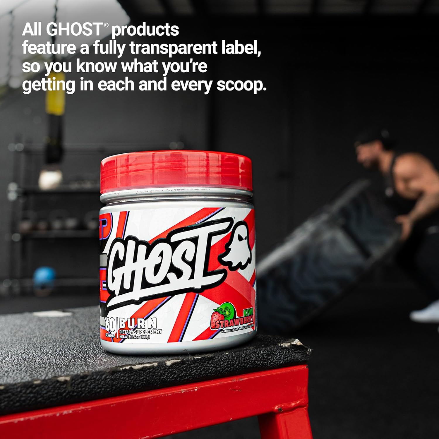 GHOST Burn Weight Management Powder, Kiwi Strawberry (60 Servings) - Metabolism & Energy Support Supplement for Men & Women - Natural Caffeine, L-Carnitine & L-Tyrosine - Soy & Sugar-Free, Vegan - Image 5