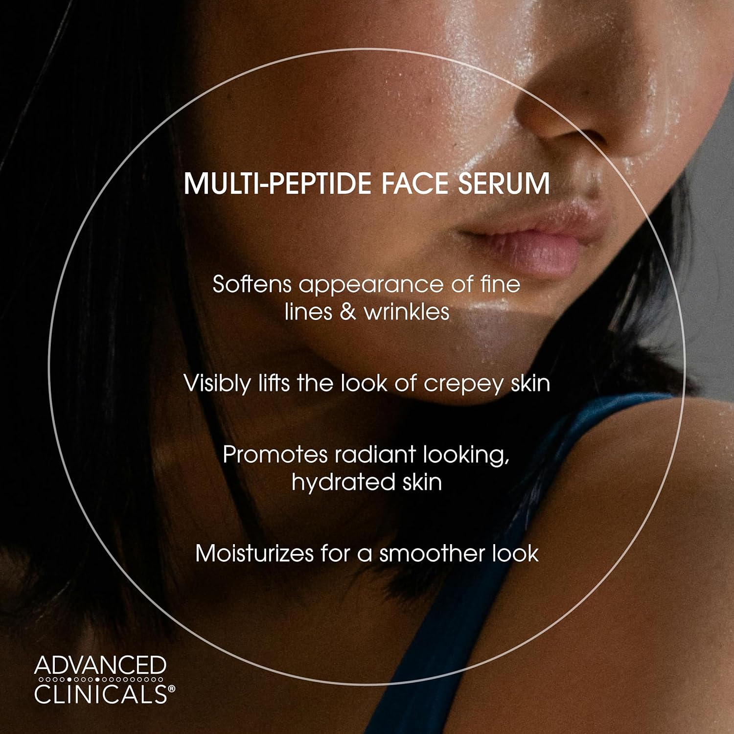 Advanced Clinicals Multi Peptides Facial Serum 1.75 Fl Oz for Anti-Aging and Hydration - Image 2