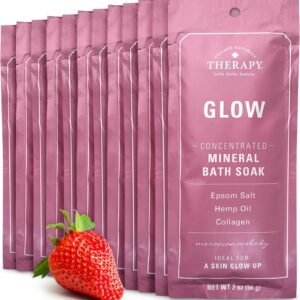 Village Naturals Therapy Glow Concentrated Mineral Bath Soak, Moroccan Melody Scent, 2 oz, Pack of 12