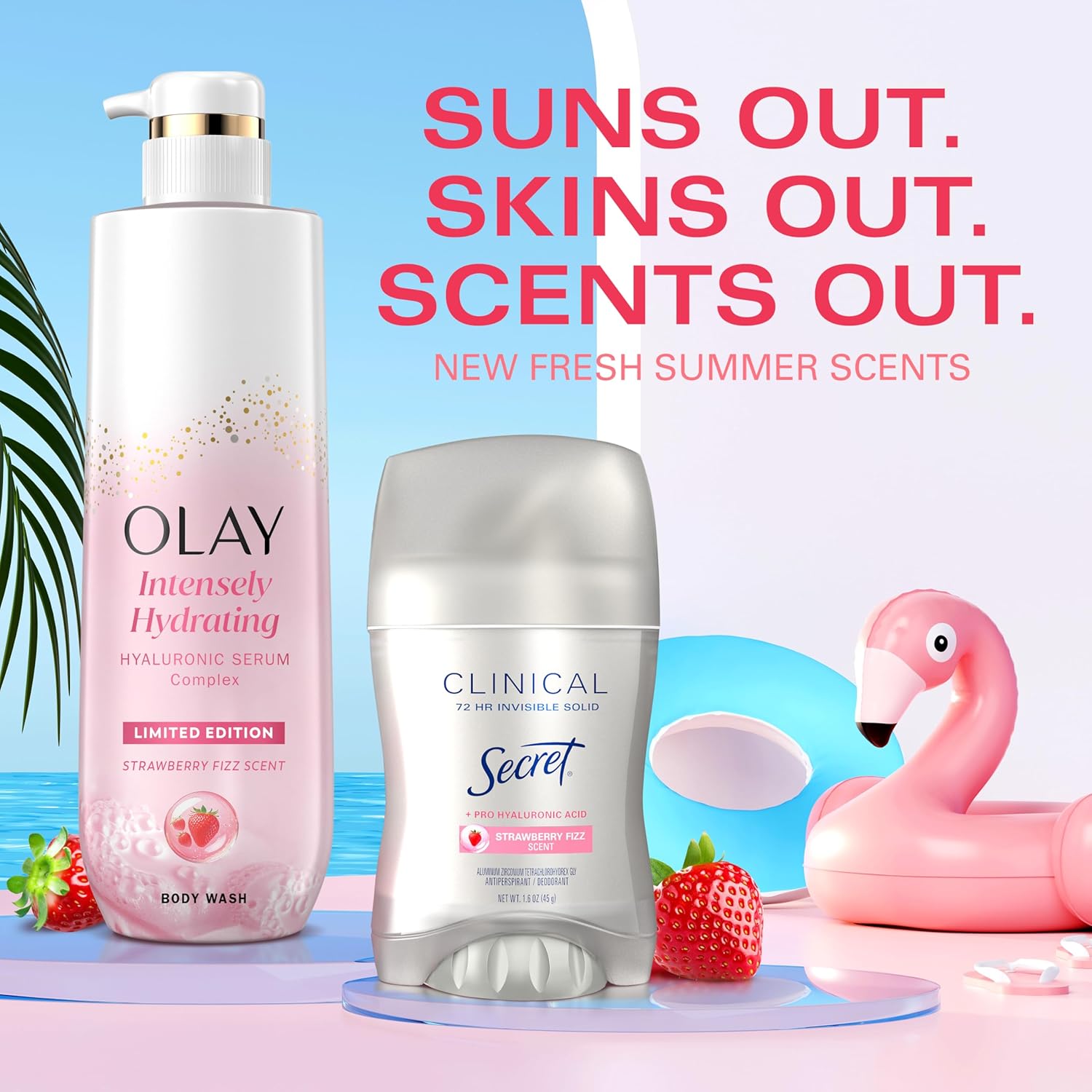 Olay Body Wash for Women, Intensely Hydrating, Pro-Hyaluronic Acid Serum Complex, Renews Moisture, Vitamin B3 Lameller Technology, For All Skin Types, Strawberry Summer Fizz Scent, 20 fl oz - Image 10