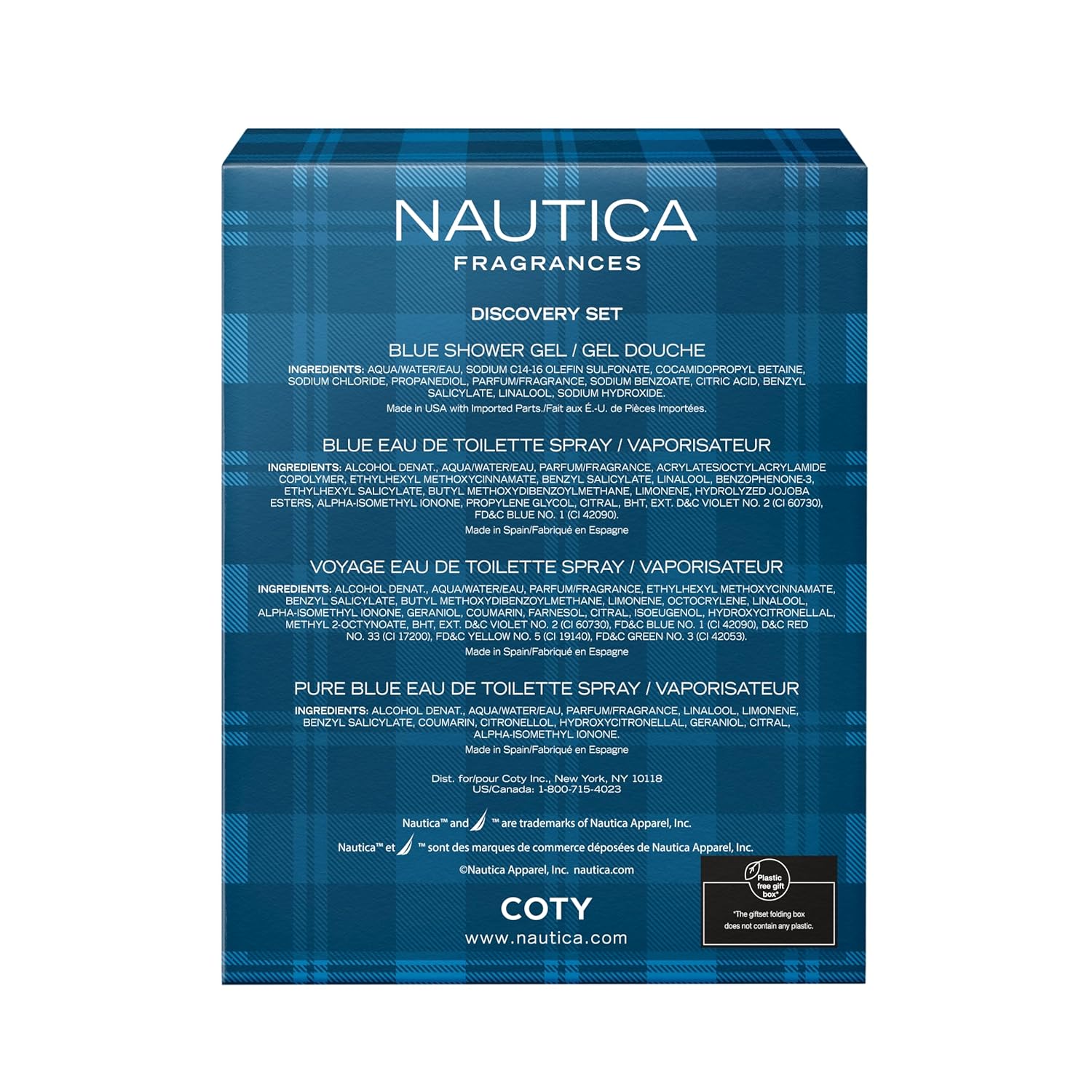 Nautica Blue, Voyage, and Pure Blue 4 Piece Gift Set, Notes of Basil, Jasmine, and Cedarwood, Men's Fragrance, Long Lasting, Everyday Fragrance - Image 4