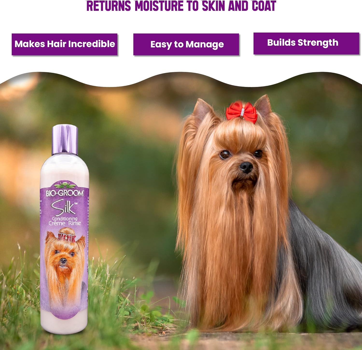 Bio-Groom Silk Creme Rinse Dog Conditioner - Conditioner for Dogs, Puppy Conditioner, Dog Conditioner Detangler, Dog Hair Conditioner - 12 Fl Oz 1-Pack - Image 6