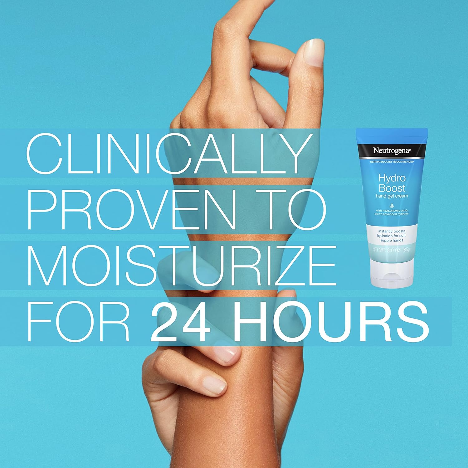 Neutrogena Hydro Boost Hydrating Hand Gel Cream with Hyaluronic Acid for Instantly Quenched, Soft & Supple Hands, Lightweight, Non-Greasy & Quick Absorbing Hand Lotion, Travel Size, 3 Oz - Image 4