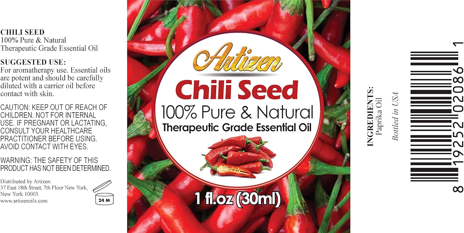 Artizen Chili Seed Essential Oil 30ml Natural Pure 1 Fluid Ounce - Image 2
