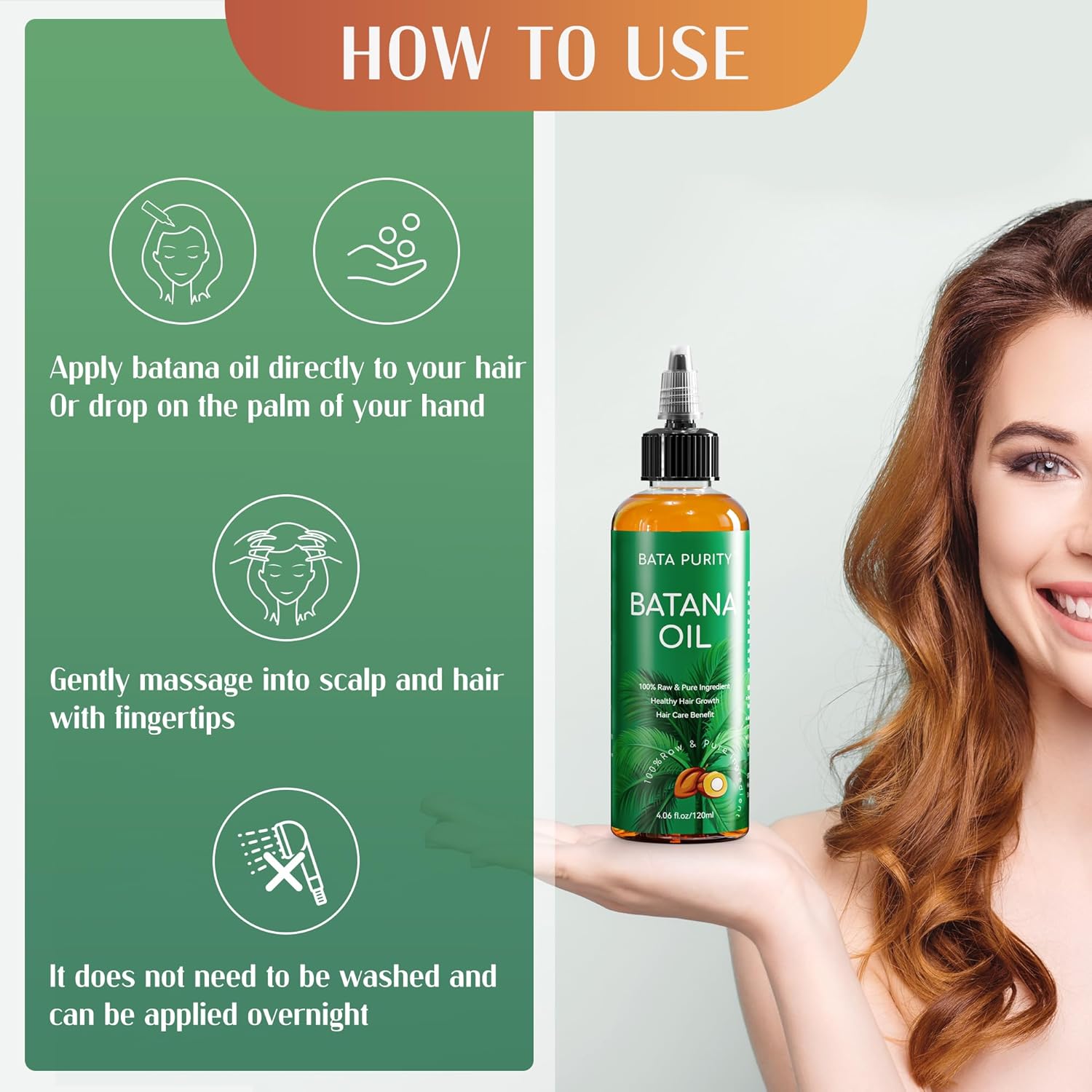 Organic Batana Oil from Honduras for Hair Growth, 4.06 Fl Oz, Controls Frizz - Image 7
