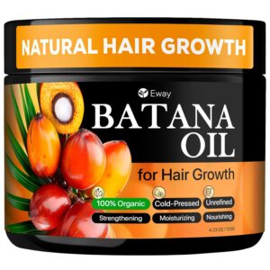 Eway 100% Raw Batana Oil for Hair Growth – Organic Hair Oil from Honduras – Dr. Sebi Inspired Deep Repair & Moisturizing for Damaged Hair