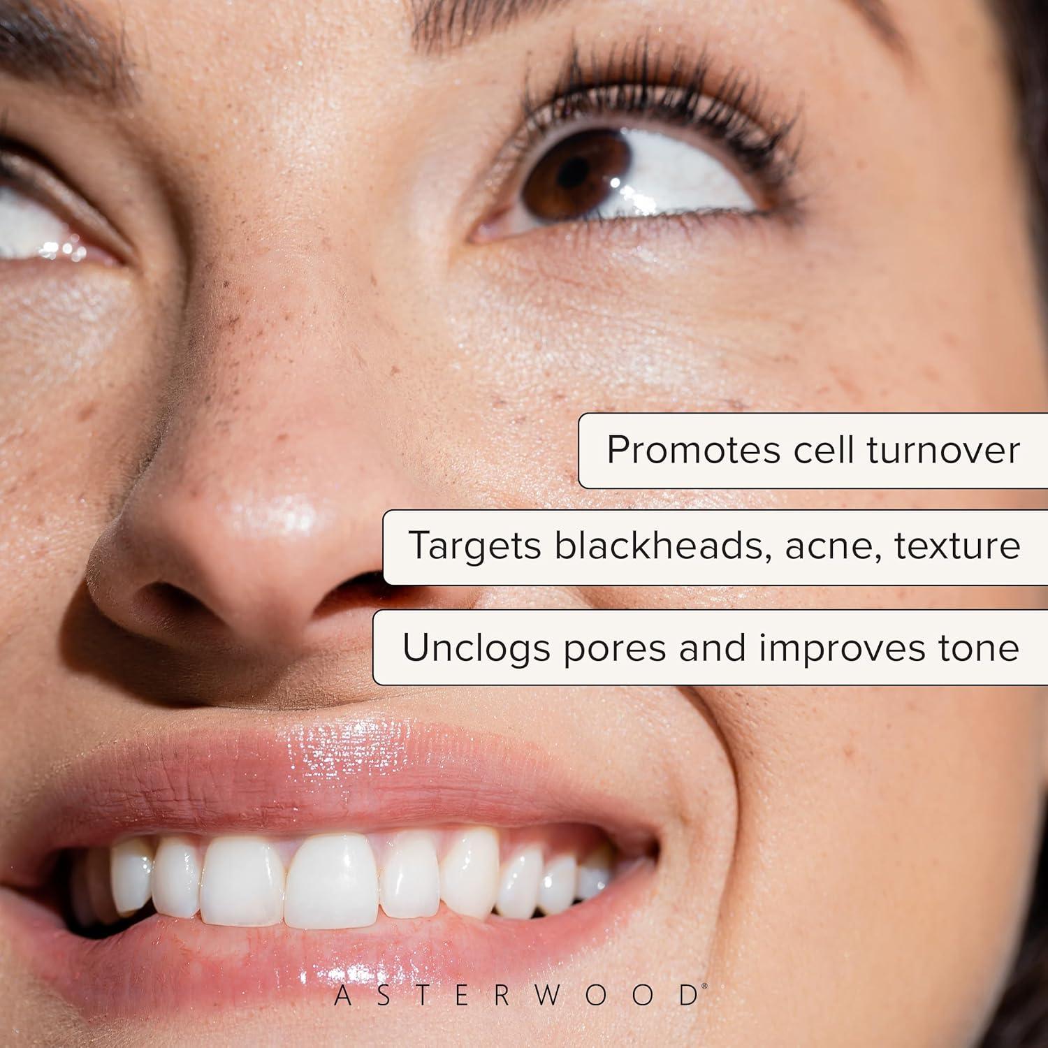 Asterwood Overnight Exfoliating Serum - AHA (Lactic Acid & Glycolic Acid) - BHA (Salicylic Acid) - Supports Improvement of Hyperpigmentation, Dark Spots - Fragrance-Free - 1 Fl Oz - Image 2