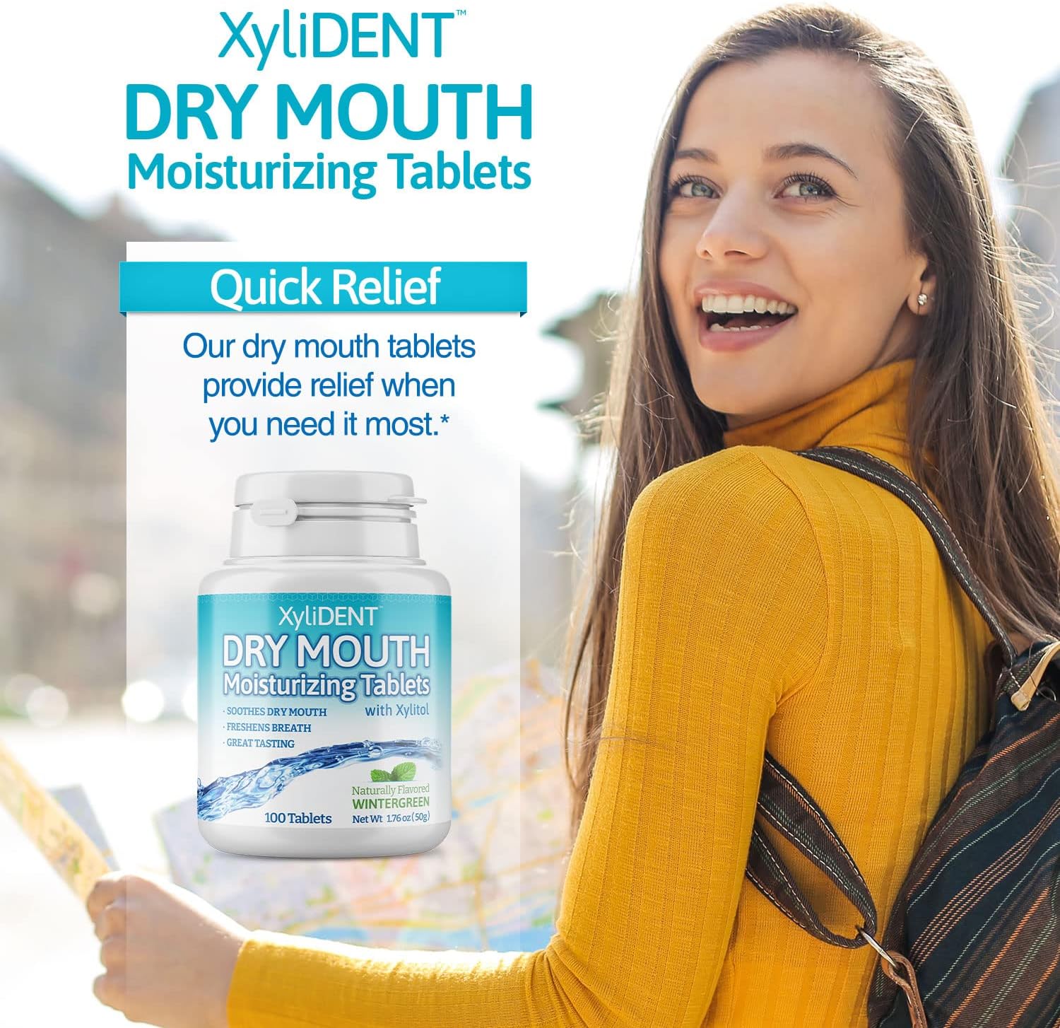 Nature's Stance XyliDENT Dry Mouth Relief Xylitol Tablets, Wintergreen Flavor, 100 Count - Image 4