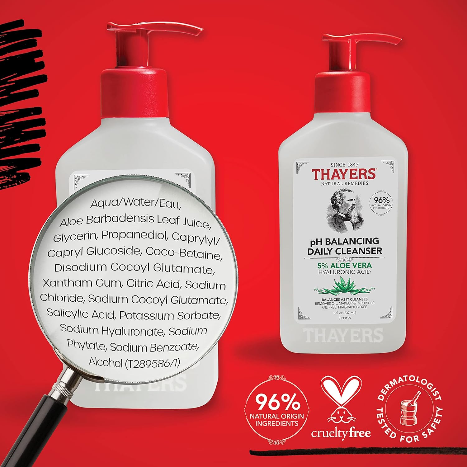 Thayers Aloe Vera pH Balancing Daily Cleanser, 8 oz, All Skin Types - Image 6