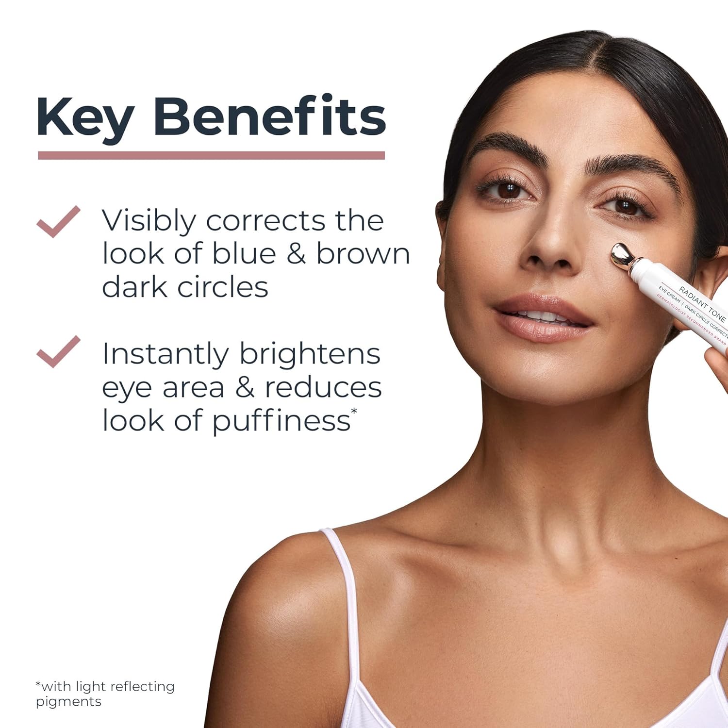 Eucerin Radiant Tone Eye Cream Dark Circle Corrector, Eye Brightening Cream with Thiamidol and Hyaluronic Acid, Helps Reduce the Look of Eye Puffiness, 0.5 Oz Tube - Image 2