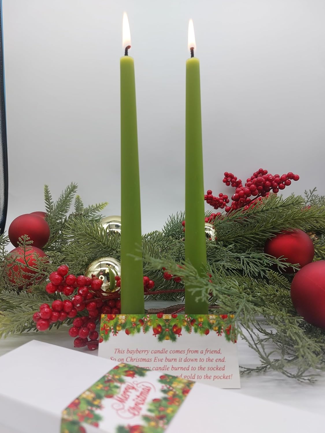 Handmade Bayberry Beeswax Candles with Bayberry Legend-Lucky Bayberry Candles - Image 3