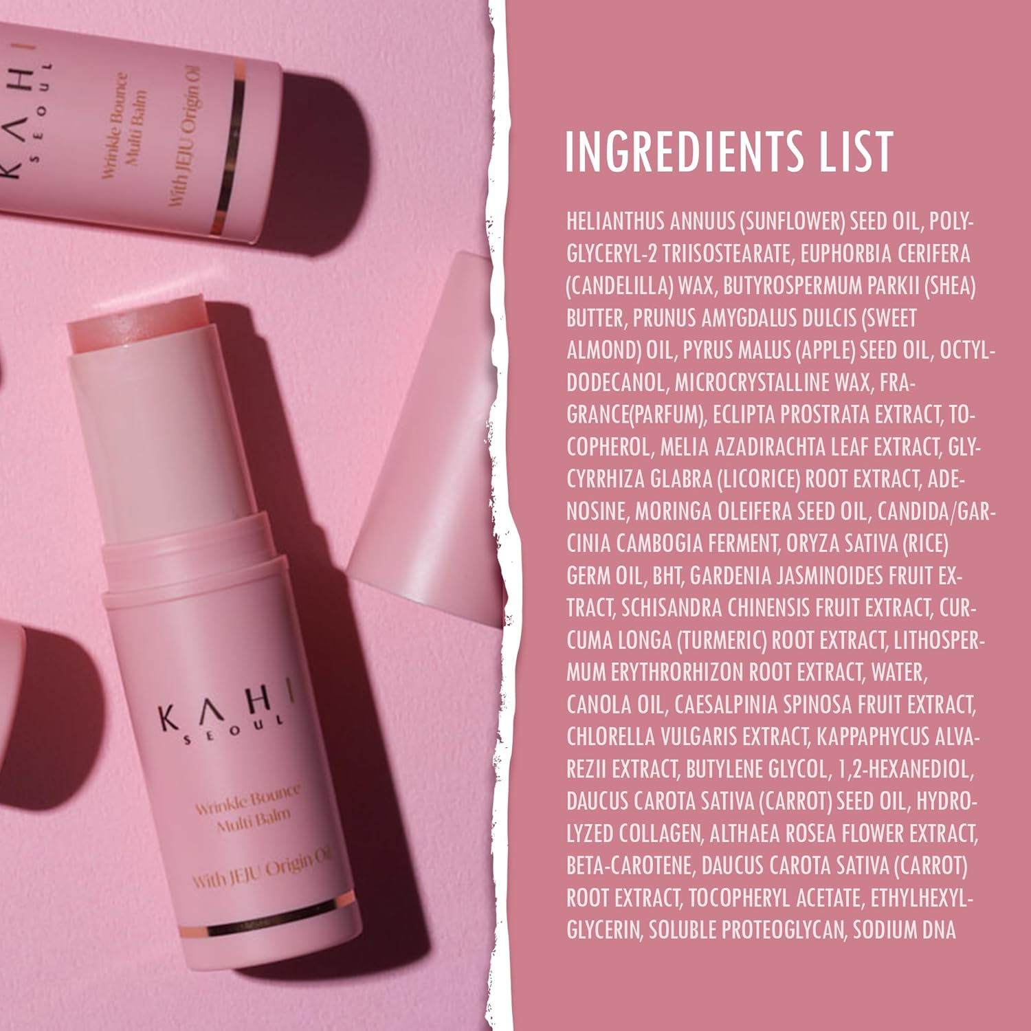 KAHI Wrinkle Bounce Multi Balm Stick 9g Hydrating PDRN Collagen Lip Eye Neck Face Mist Makeup Base - Image 8