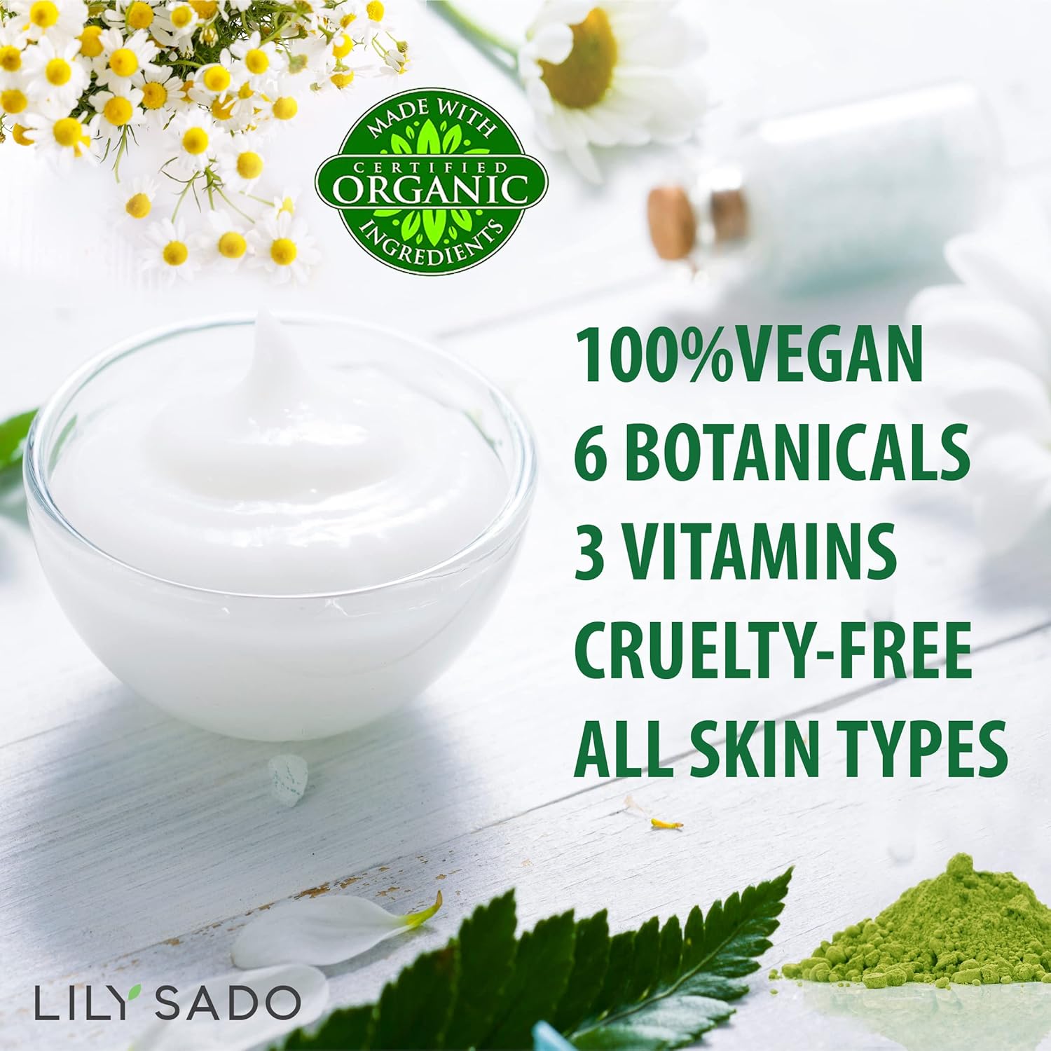 LILY SADO TEA+C Green Tea Water Rush Gel Moisturizer - Lightweight Vitamin C Anti-Wrinkle Moisturizing Lotion - Hydrates & Softens for Luscious, Radiant Skin. Perfect for Spring and Summer. - Image 7