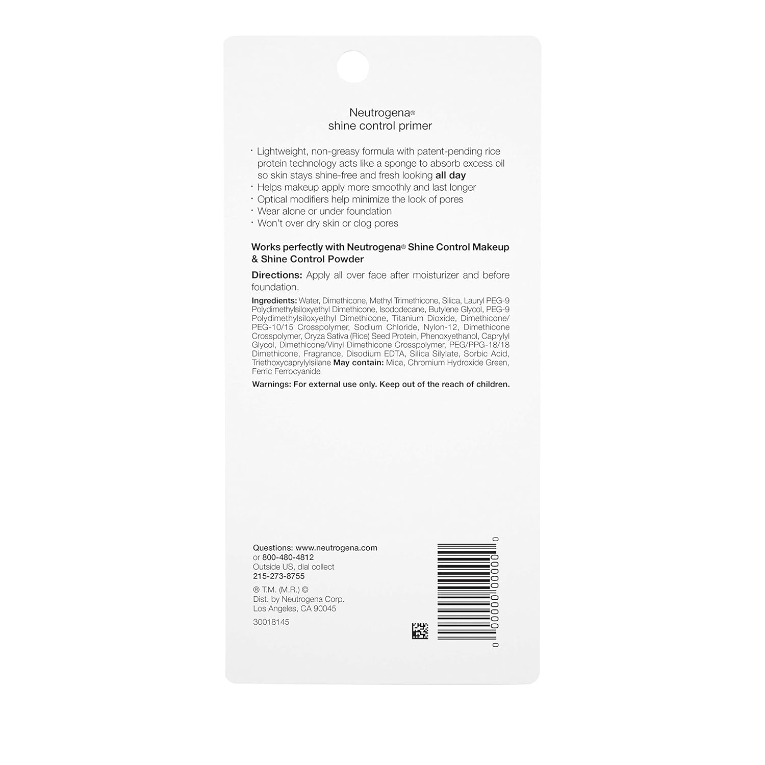 Neutrogena Shine Control Mattifying Liquid Face Primer for Oily Skin, Lightweight, Non-Comedogenic and Non-Greasy Pore and Makeup Primer with Oil-Absorbing Rice Protein, 1 fl. oz - Image 7
