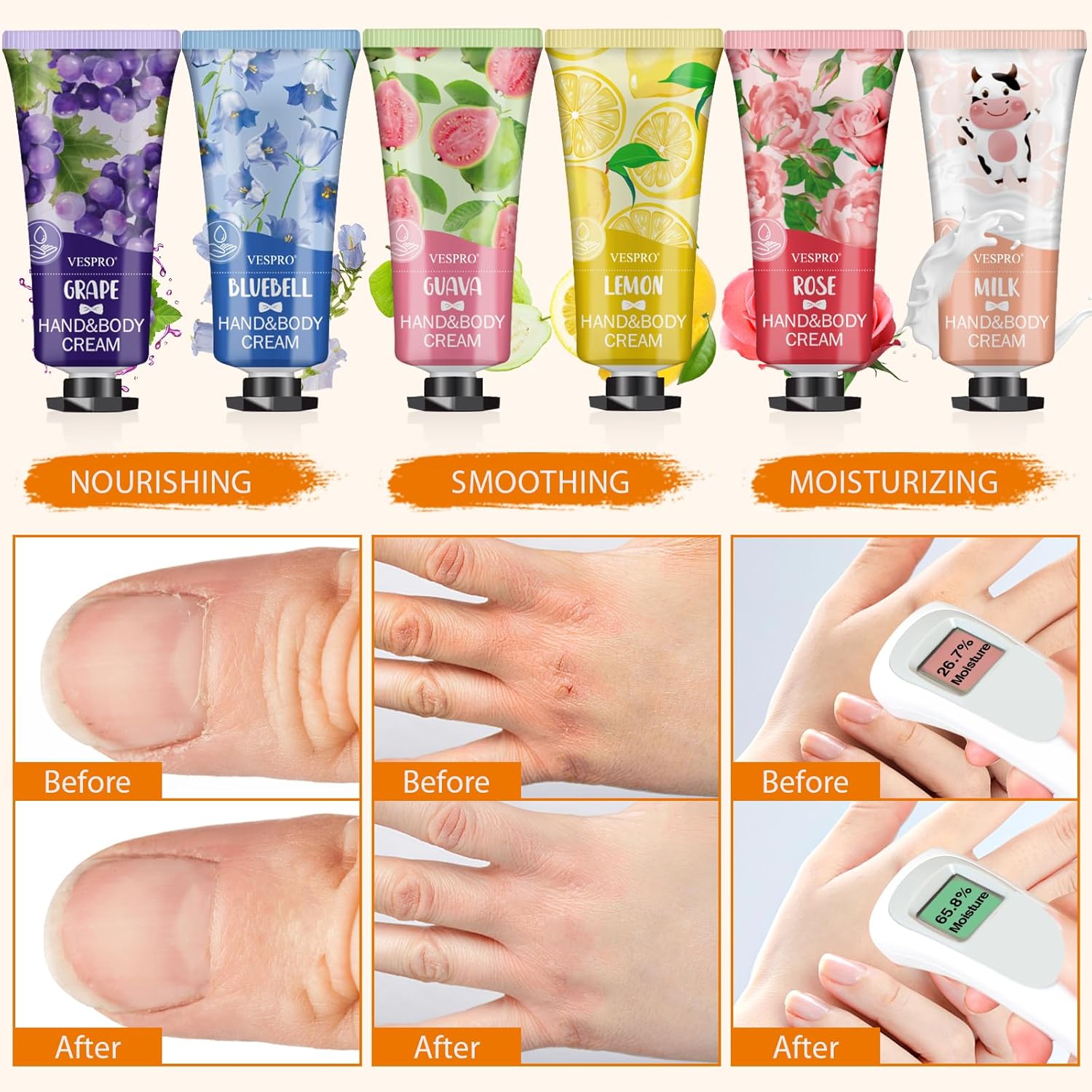 126 Pack Mini Hand Cream Set for Women Dry Cracked Hands Travel Size Bridal Shower Employee Birthday Gifts - Image 5