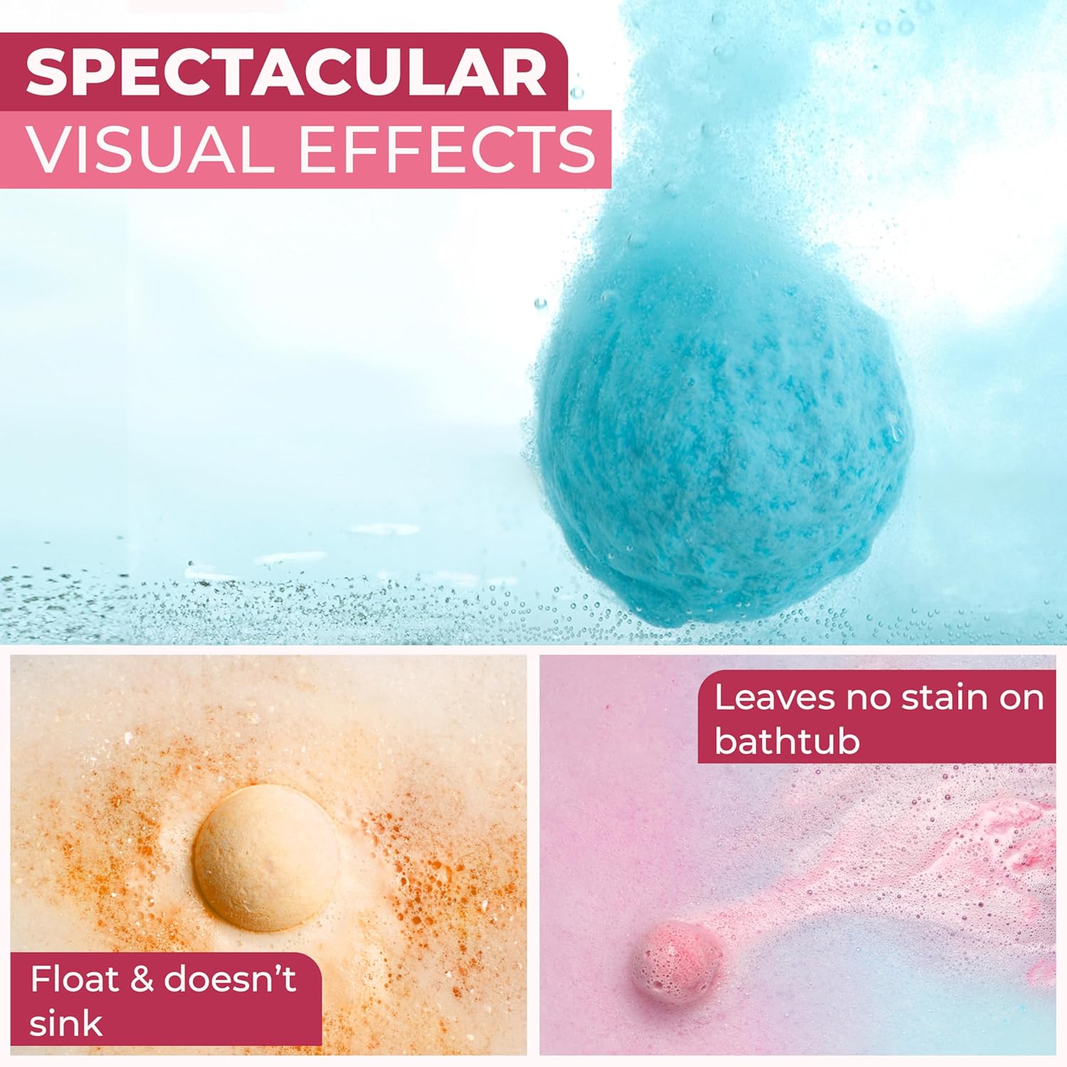 12 Extra Large Organic Bath Bombs for Women Men - Shea Butter & Essential Oil Infused, Moisturizing, Scented, Shower Lush Bathbombs kit for Girls, Bath Balls - Bath tub Accessories for Women - Image 4