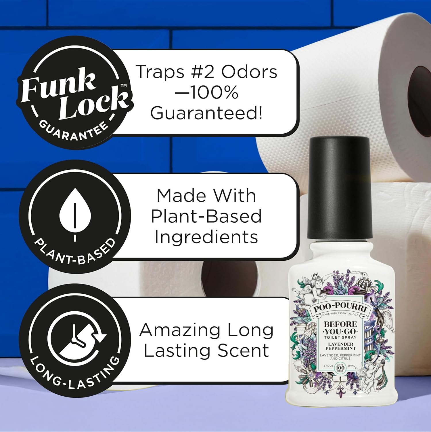 Poo-Pourri Before-You-Go Toilet Spray, Lavender Peppermint, 2 Fl Oz - Lavender, Peppermint and Citrus - Image 2