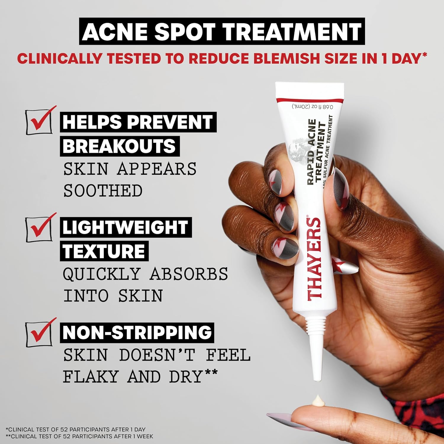 THAYERS Rapid Acne Treatment with 10% Sulfur, Sulfur Acne Treatment with Niacinamide and Glycolic Acid, Soothing and Non-Stripping Skin Care, 0.68 Fl Oz - Image 2