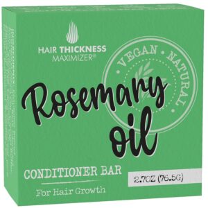 Rosemary Oil for Hair Growth Conditioner Bar. Eco Friendly, Vegan, Color Safe, pH Balanced. Solid Conditioner Bar Equal To 3 Liquid Bottles. Zero Plastic, USA Made, Strengthening & Dry Hair Relief