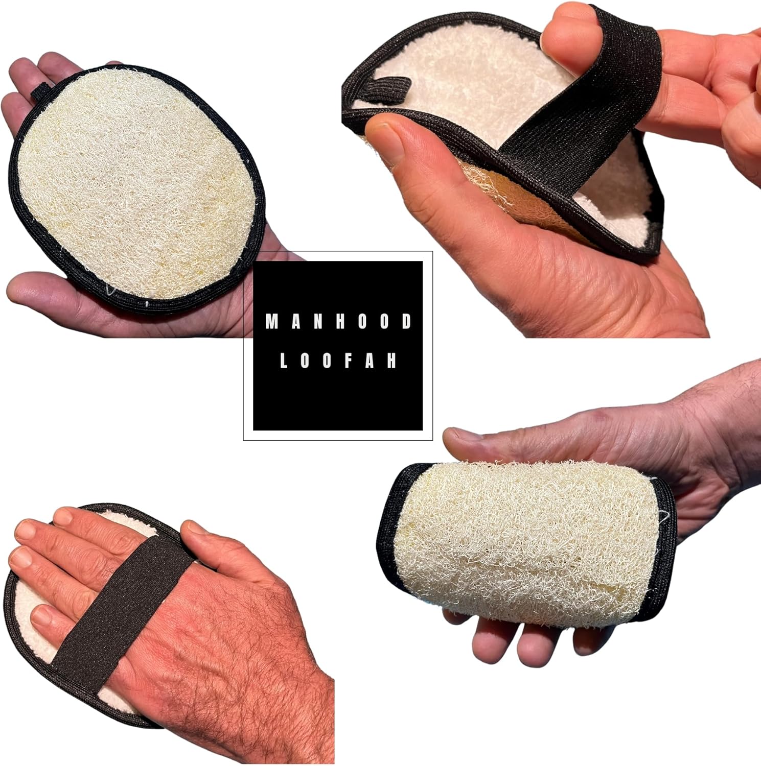 Rugged Natural Shower Loofah for Men - Tough Eco-Friendly Exfoliating Body Scrubbers, Durable & Gentle Terry Towel Cloth pad for Manly Skin Care - Lufas, Luffa, Loufas Sponges - Image 7