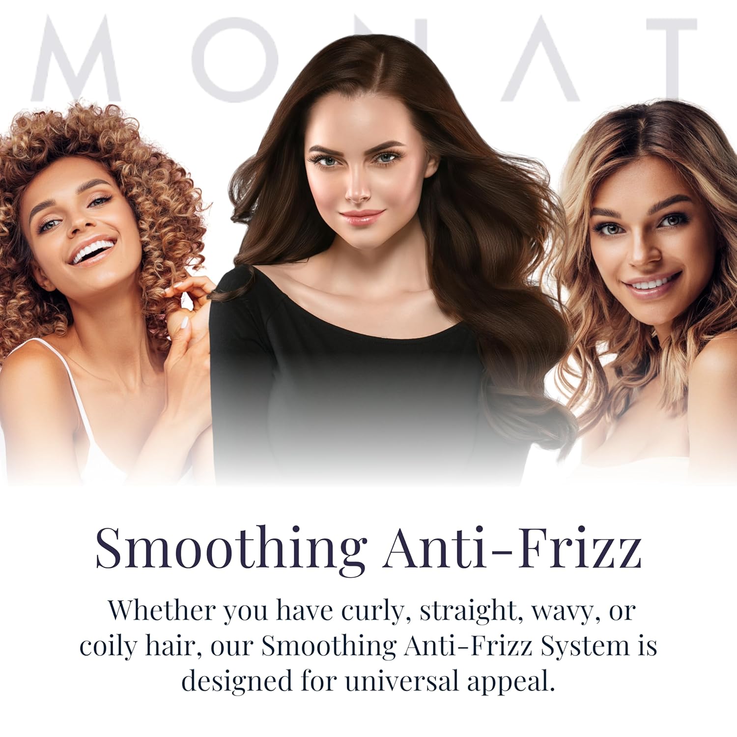MONAT Smoothing Anti Frizz System Shampoo Conditioner Styling Spray Frizz Control - Image 8