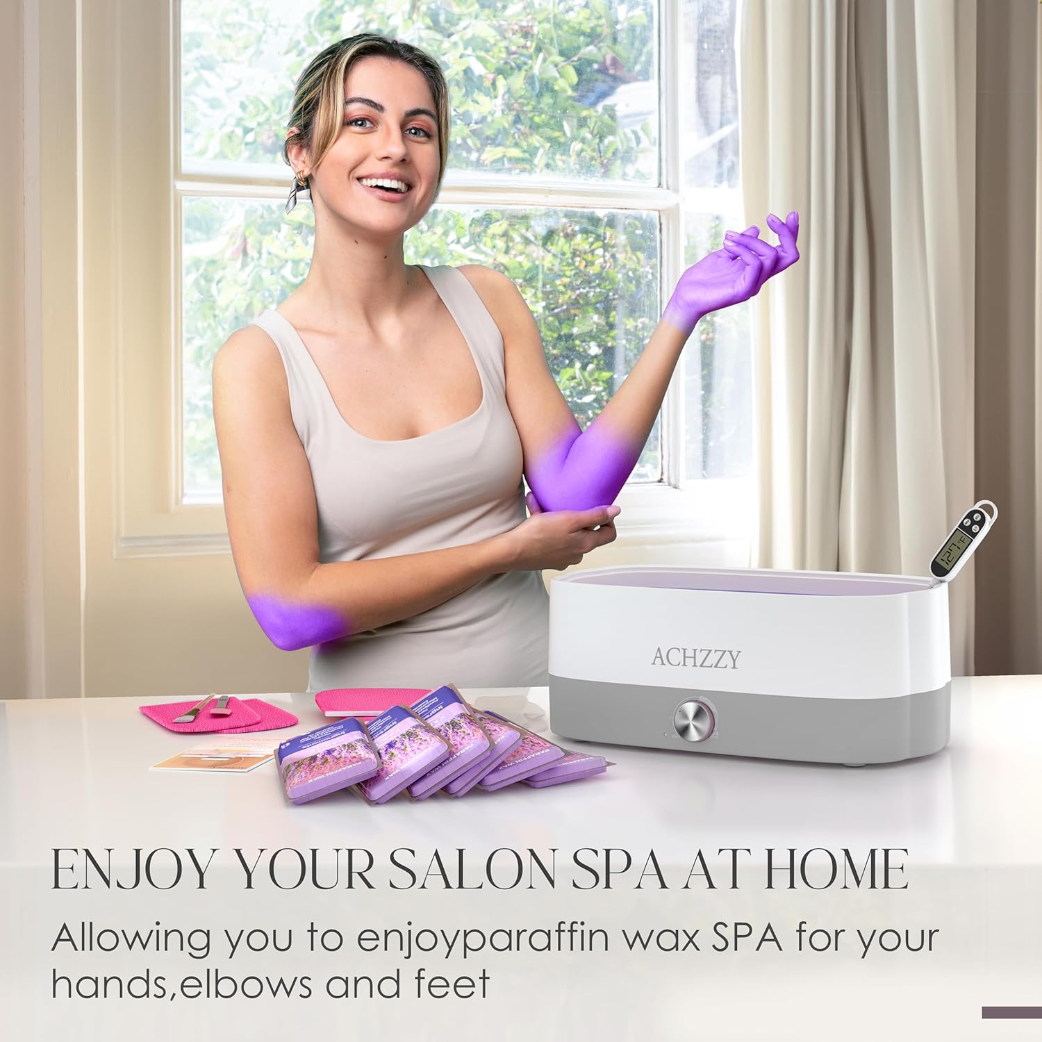 Paraffin Wax Machine for Hands and Feet, 4000ml Paraffin Bath, Paraffin Wax Warmer with Refills, Nourishing and Moisturizing, Professional-Grade Spa Treatment for Soft and Smooth Skin - Image 2