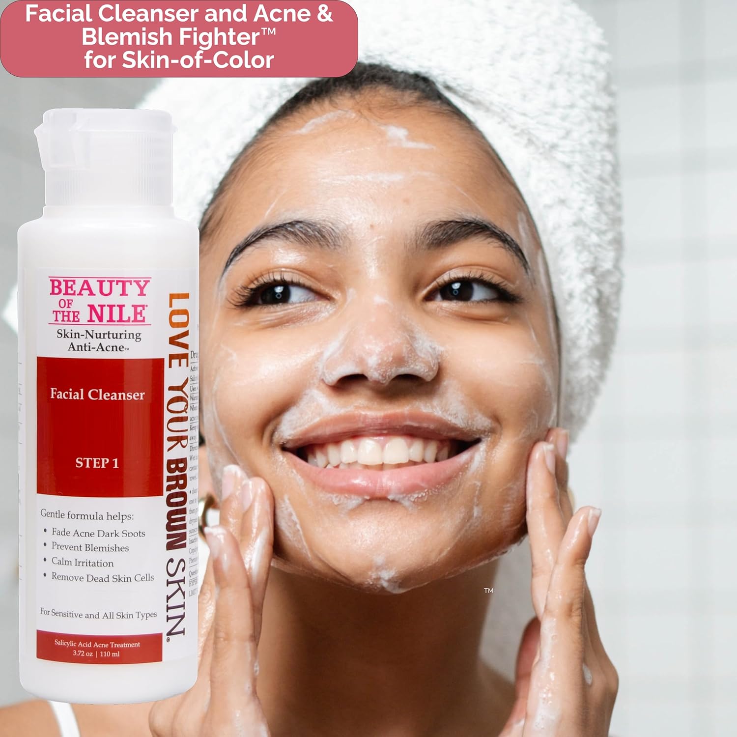 Oily Skin Salicylic Acid Facial Cleanser and Acne Fighter, 3.72 Oz Size - Image 2