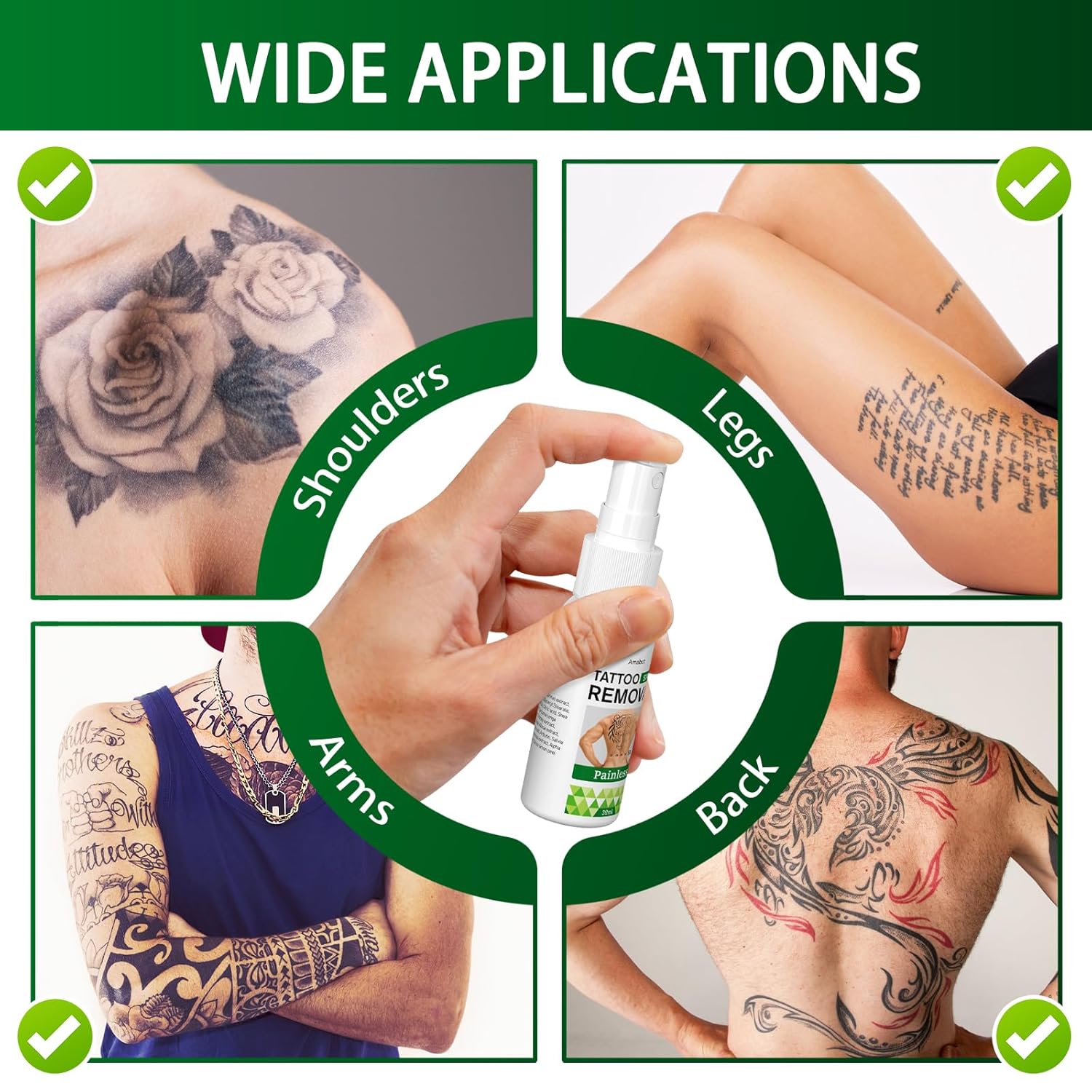 Tattoo Remover-Tattoo Removal Cream That Works, Painless Tattoo Fade Cream for Men & Women-Quick Absorption & No Scars Left, Natural Ingredients, 1 fl oz (30ml) - Image 5