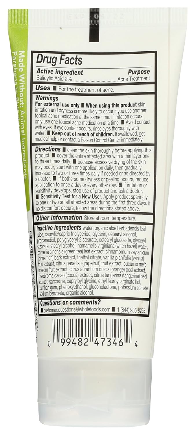 365 by Whole Foods Market, Acne Care Moisturizer with Botanical Extracts, Salicylic Acid Acne Treatment, 2 Fl Oz - Image 2