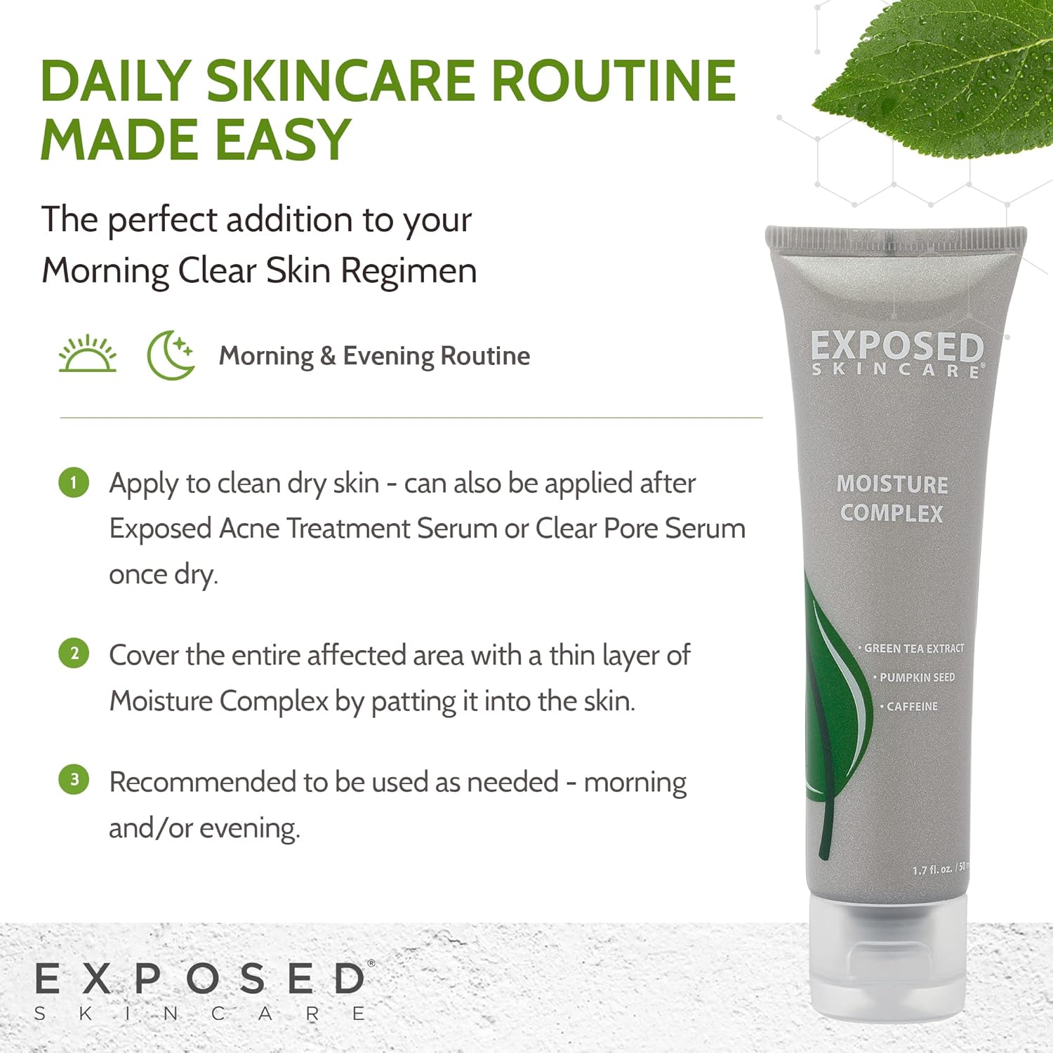 Exposed Skin Care Oil-Free Facial Gel Moisturizer, 1.7 fl oz, with Green Tea and Vitamin E - Image 8